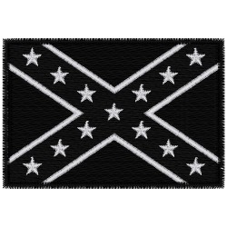 CONFEDERATE  FLAG  B/W